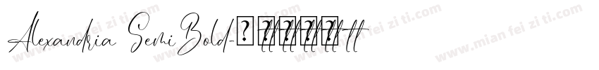 Alexandria SemiBold字体转换
